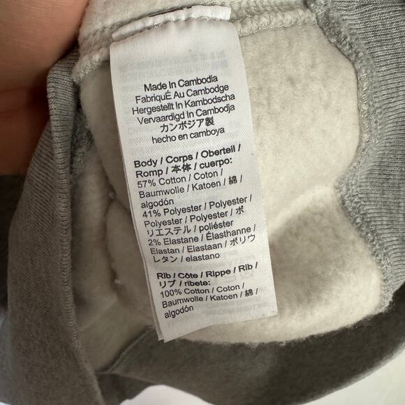 J.Crew Heritage Fleece Oversized Crewneck Sweatshirt SZ 2XS Heather Gray Stretch - Picture 6 of 8